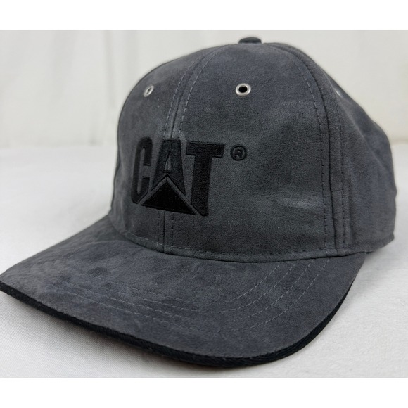 CAT Baseball Cap Suede‎ Style Hat Construction Workwear Casual One Size - Picture 1 of 7